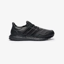 adidas Ultra Boost Leather Triple Black Retro Men's Sneakers EF0901