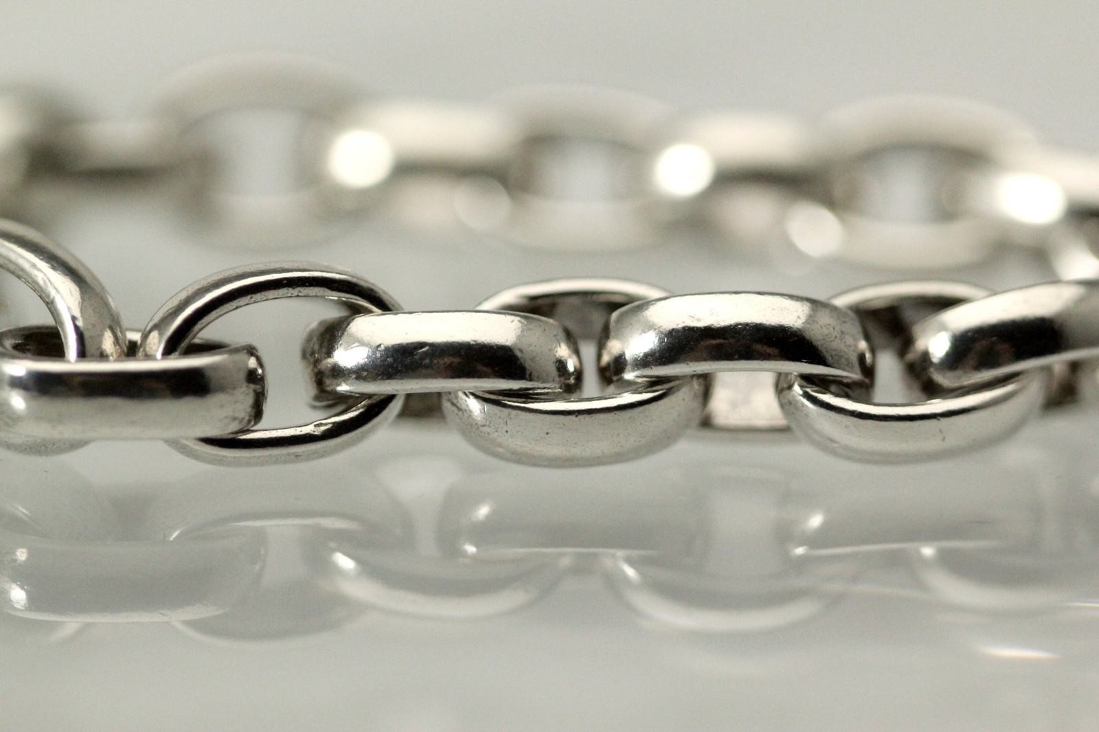 925 Sterling Silver Heavy Cable Link Toggle Clasp… - image 11