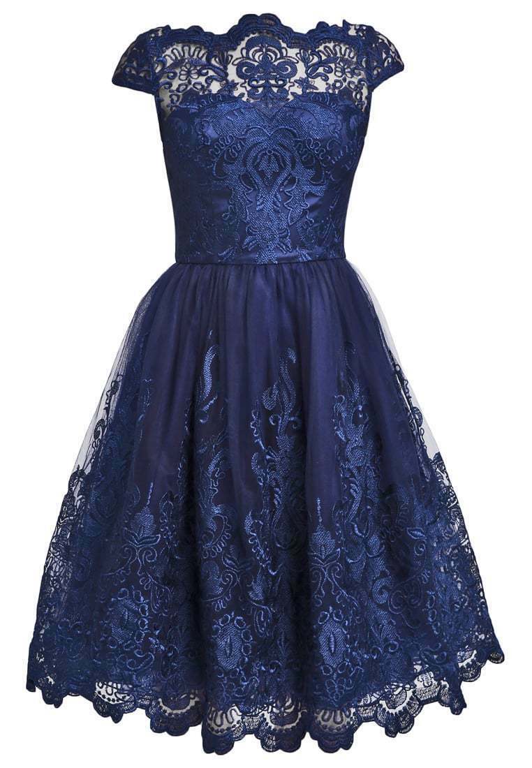 Robe En Dentelle Marine Chi Chi London Taille UK8 EUR36 US4