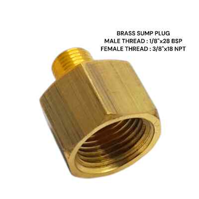 1/8 Zoll BSP Stecker auf 3/8 Zoll NPT Buchse Messing Sumpf Adapter Öltemperaturanzeige Sensor