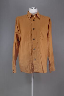 Signum Freizeithemd Hemd M orange gemustert Punkte Langarm Kentkragen B1100