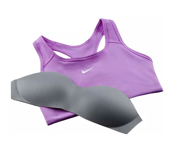 Nike Women's Victory Compression Sports Bra Medium Violet/White BV3636-533