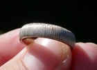 Vintage Italian Milor 950 Fine Silver 4.7mm Textured Band - Size 5
