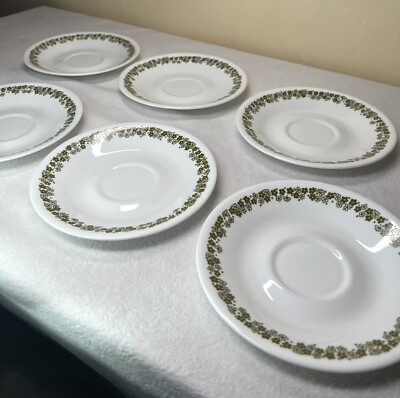 7 Vintage Corelle By Corning Ware Crazy Daisy 6.25