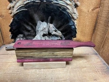 Purpleheart Lid playing on Black Limba  Purpleheart Base Turkey Talking Box Call