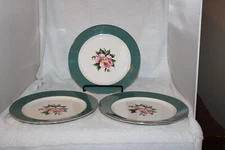 Homer Laughlin Empire Green  Lot of 3 Dinner Plates, Century Service Corp.