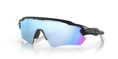NEW* Oakley RADAR EV Matte Black POLARIZED PRIZM Deep Water H2O Sunglass 9208-55