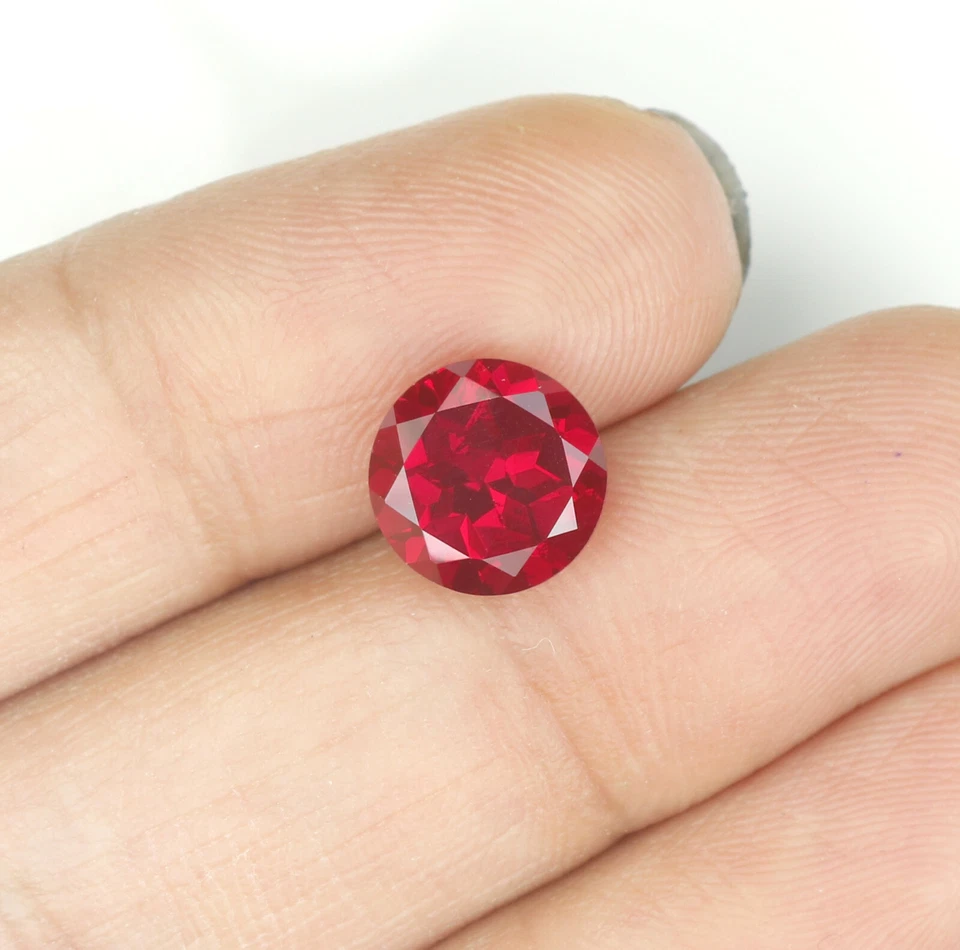 3.63 Ct Ruby Gemstone, Red Ruby, Round Ruby, July Birthstone, Ruby Faceted GN113 - Image 4 of 4