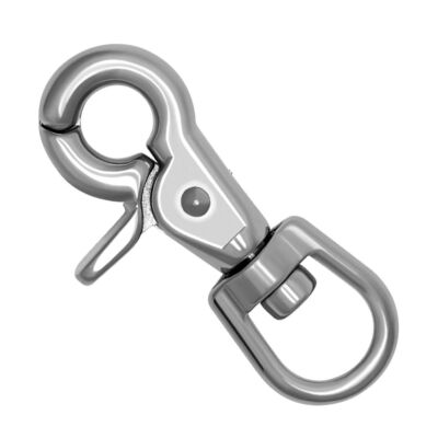 Scherenkarabiner aus Edelstahl 15 x 65 mm Karabiner Schnapphaken Hund Leine V4A