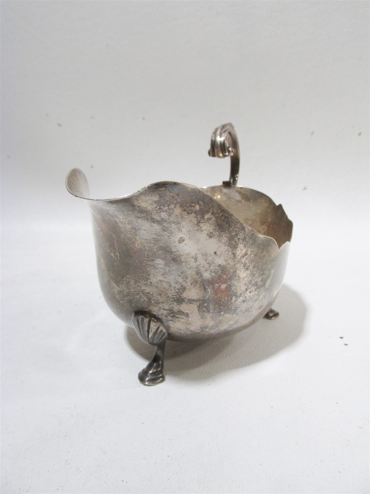 1910 Birmingham Edwardian English Sterling Silver Fattorini Son Sauce Boat