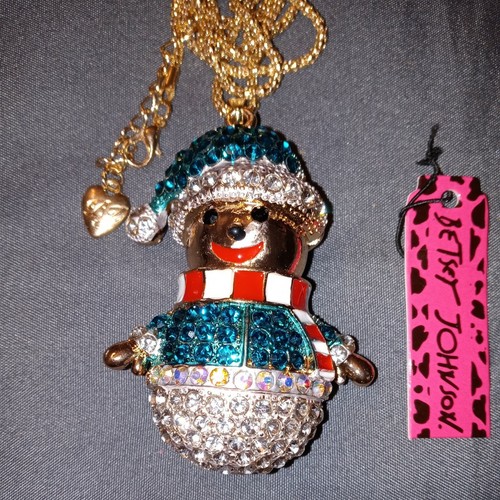 Betsey johnson Snowman Necklace | eBay