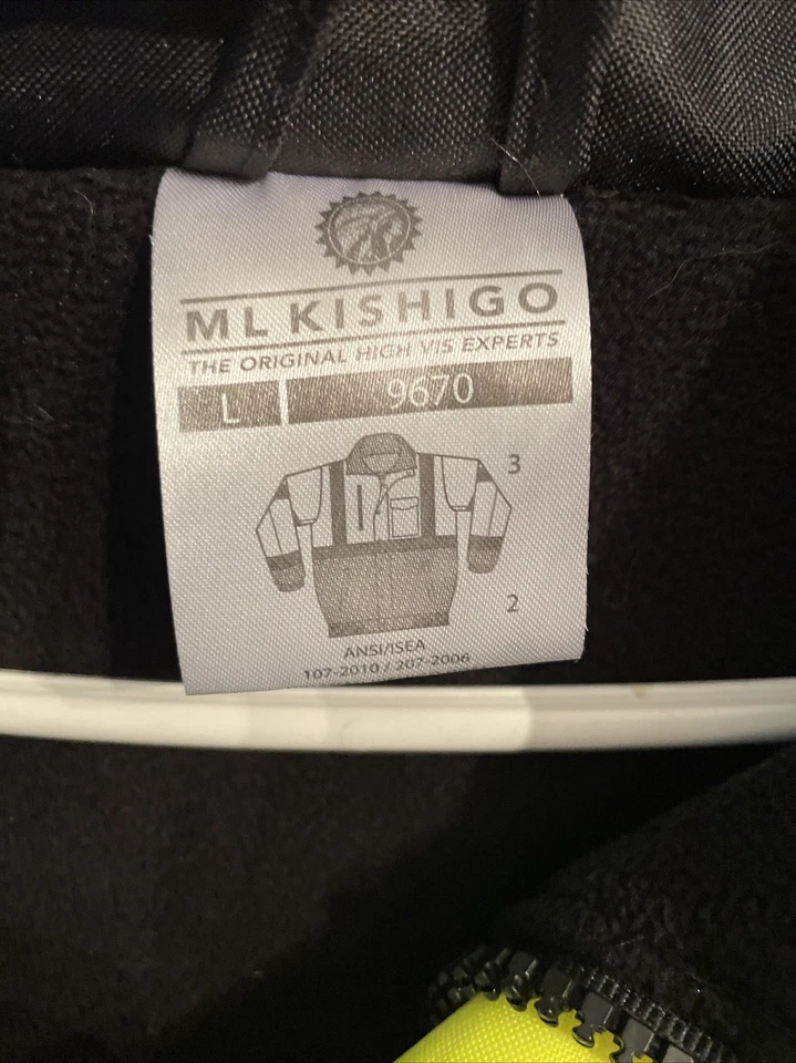 Men’s Parka Reflective Midas sz-L Waterproof Yellow Utlilities Zip-Snap Unisex - Image 2 of 4