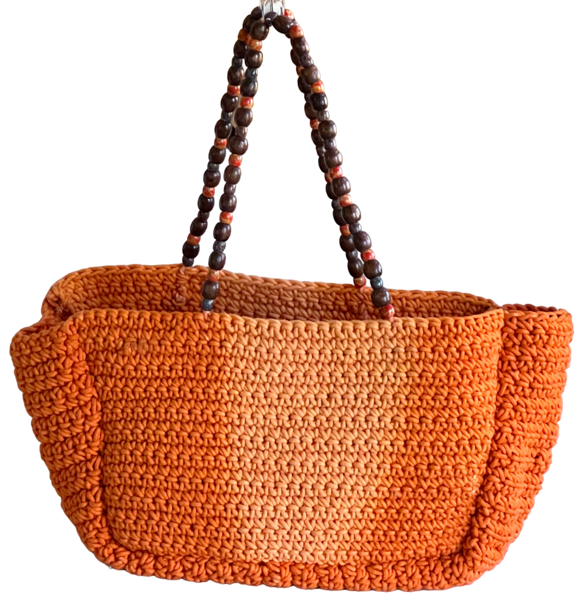 FREE PEOPLE FP COLLECTION ORANGE SUNRISE TAKE ME TO TULUM TOTE BAG