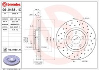 Brembo Bremsscheiben Xtra Line + BeläGe Vorne + Hinten FüR Ford Focus Lw Focus