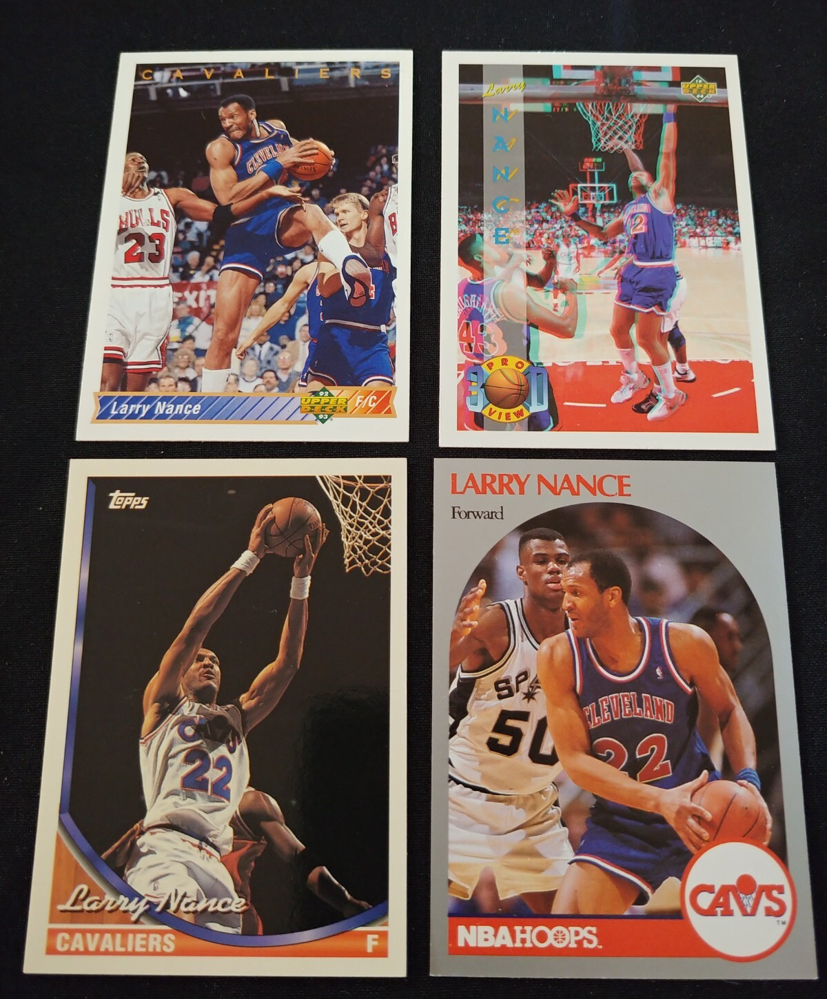1990-91 NBA Hoops - Larry Nance #78 LOT OF 4 NBA BASKETBALL CARDS CAVALIERS