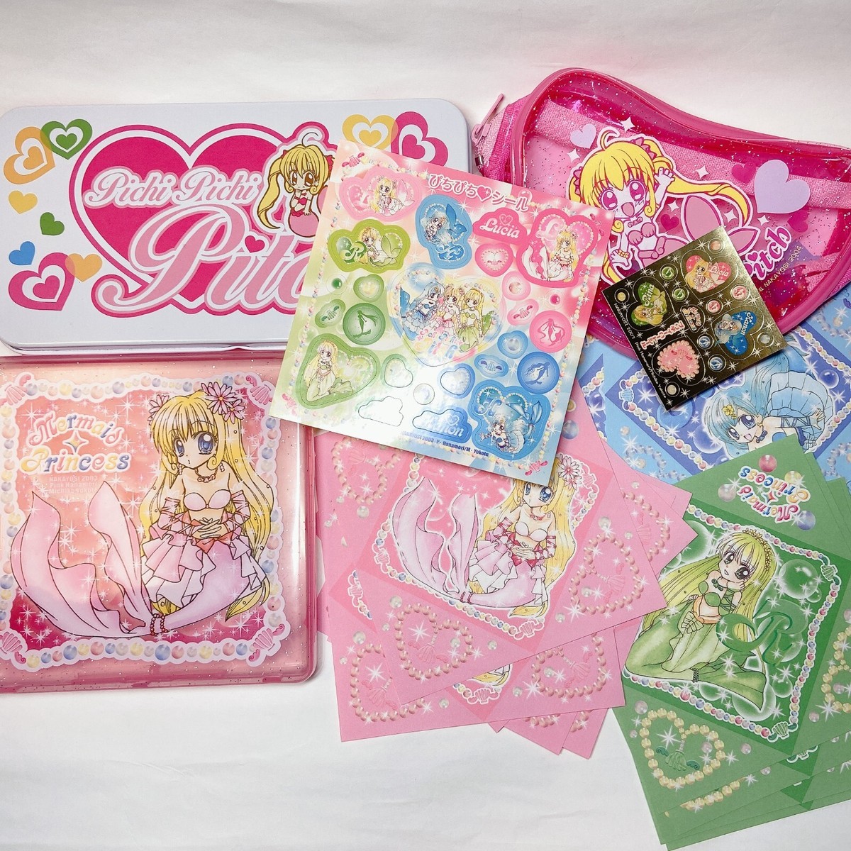 Pichi Pichi Pitch 2003 Letter Pouch Can Case Set NAKAYOSHI Mermaid