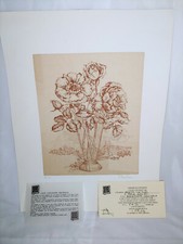 PAOLA EMILIANI ACQUAFORTE "VASETTO CON FIORI" TIRATA LIMITATISSIMA A 3 ESEMPLARI