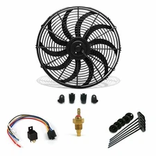 Super Cool Pack 10" S Blade Fan, Fixed Temp Switch, Harness, Bracket Additive 
