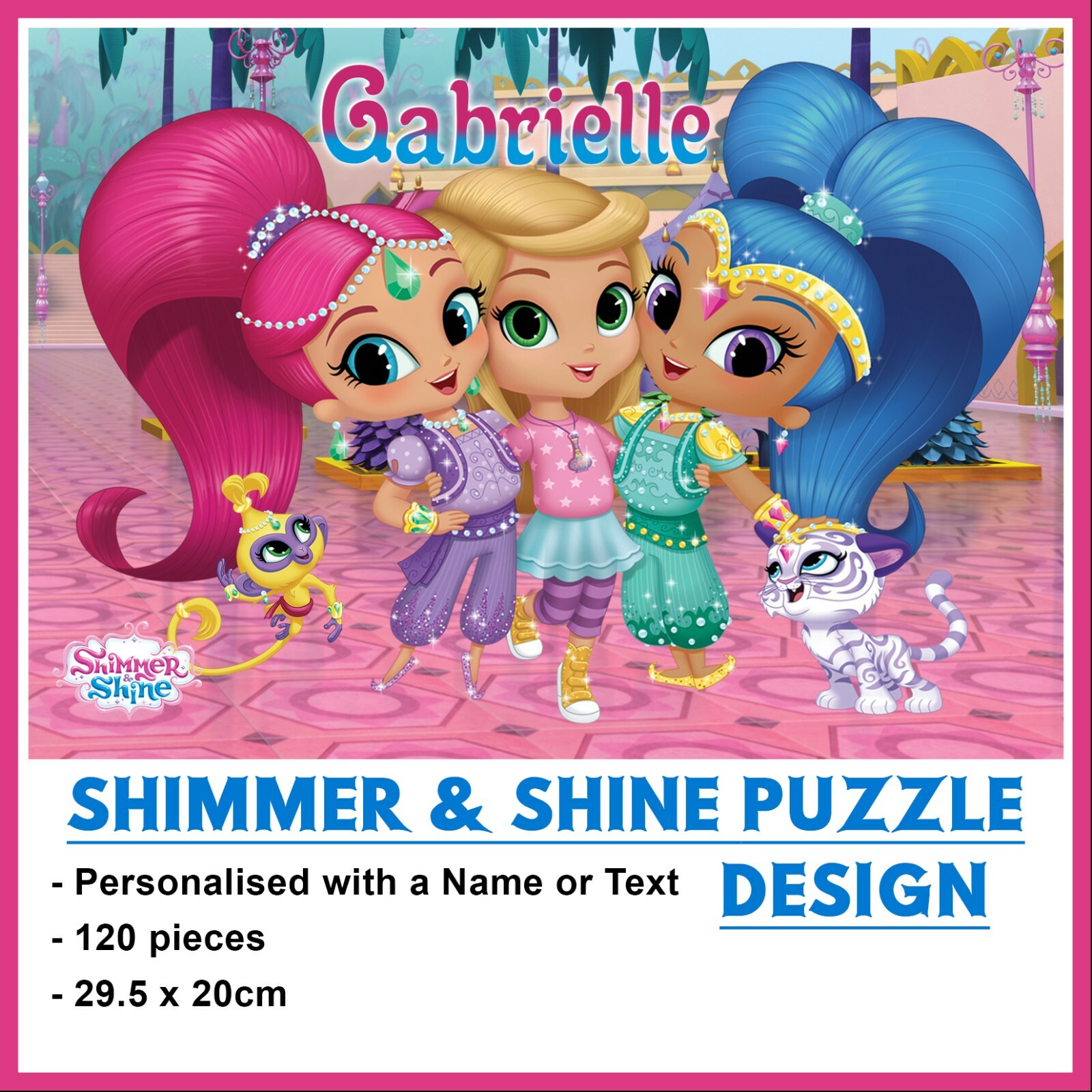 Personalised Shimmer &amp; Shine Puzzle - 120pc Jigsaw, Name Gift Birthday ...