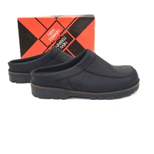 New Terrain Women's Black Spanish Leather Clogs Sz 8M Preowned Barely Worn