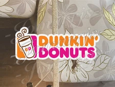 Dunkin' Donuts Logo Custom Colored Vinyl Sticker Decal car tumbler laptop