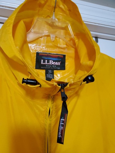 RARE NEW LL BEAN YELLOW MEN'S L RIPSTOP 