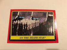 ON THE DEATHSTAR #54 Star Wars Return of the Jedi card : Topps 1983 VF+ red