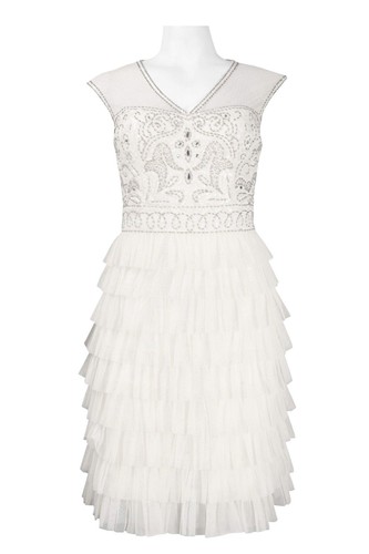 Sue Wong Drop-waist Ruffled Gown Sz 2 Ivory | eBay Sue Wong Drop-waist Ruffled Gown Sz 2 Ivory | eBay