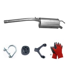 Endschalldämpfer Auspuff für VW Caddy 3 III 1.6i 102 PS ab Bj.2004 + Anbausatz