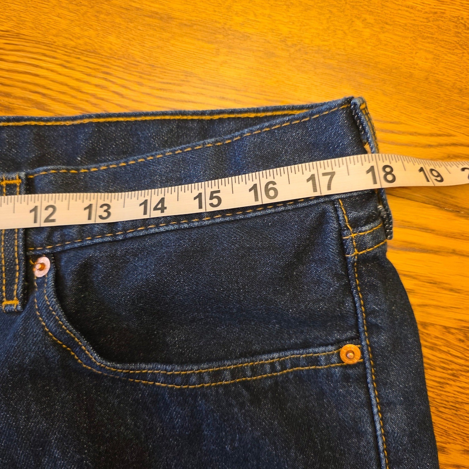 Levi Strauss Co 505 W34 L32 Mens Jeans Dark Wash Straight Leg thumbnail 5