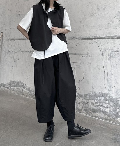 Pantalones sueltos informales de pierna ancha estilo callejero japonés para mujer - Imagen 18 de 21