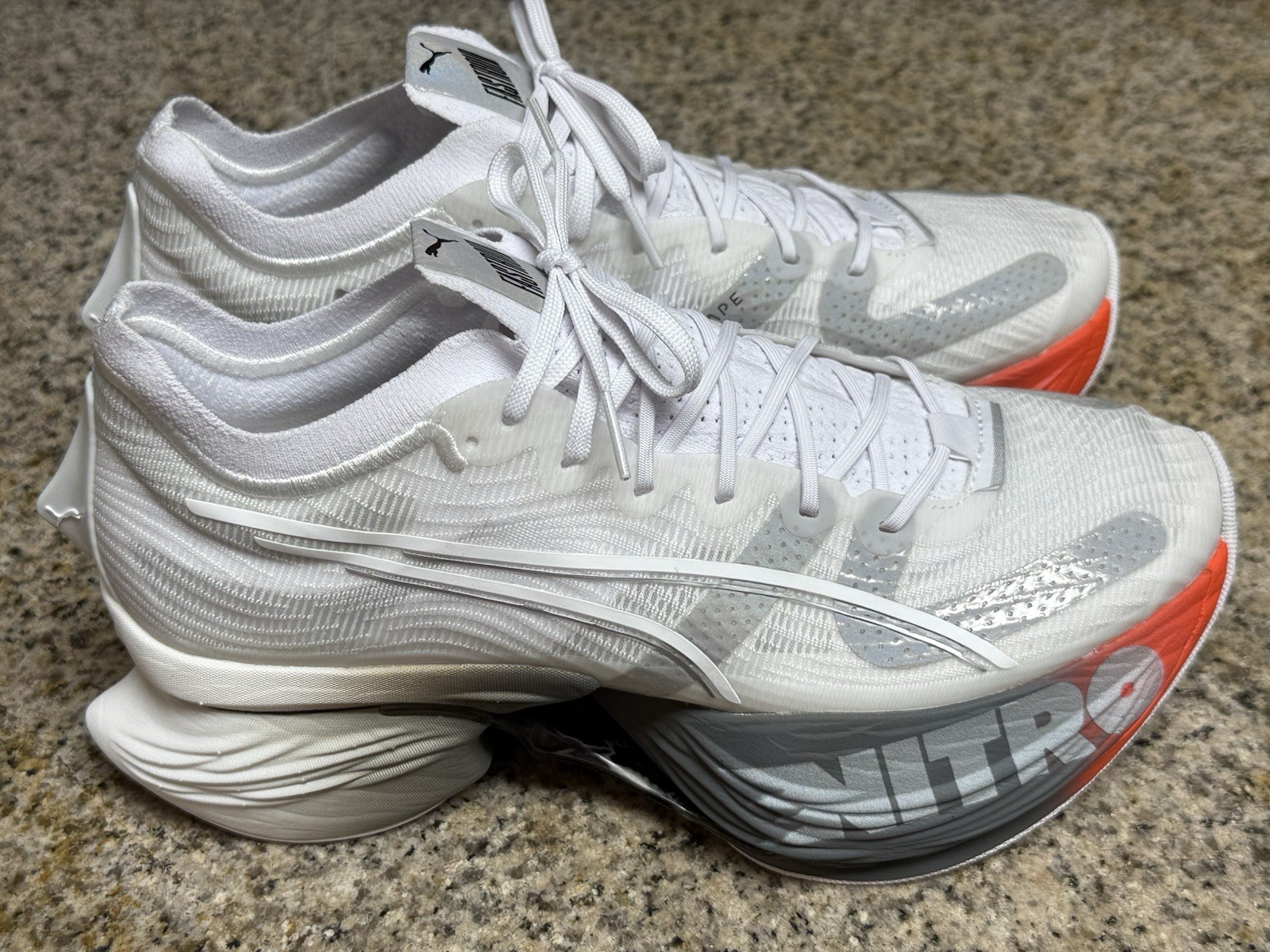 PUMA Fastroid Nitro Elite - White/ Silver/ Cherry Tomato (379068-04) - 9.0 Men image 2