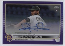 2022 Topps Chrome Rookie Purple Refractor /250 Roansy Contreras #RA-RCO Auto tm7