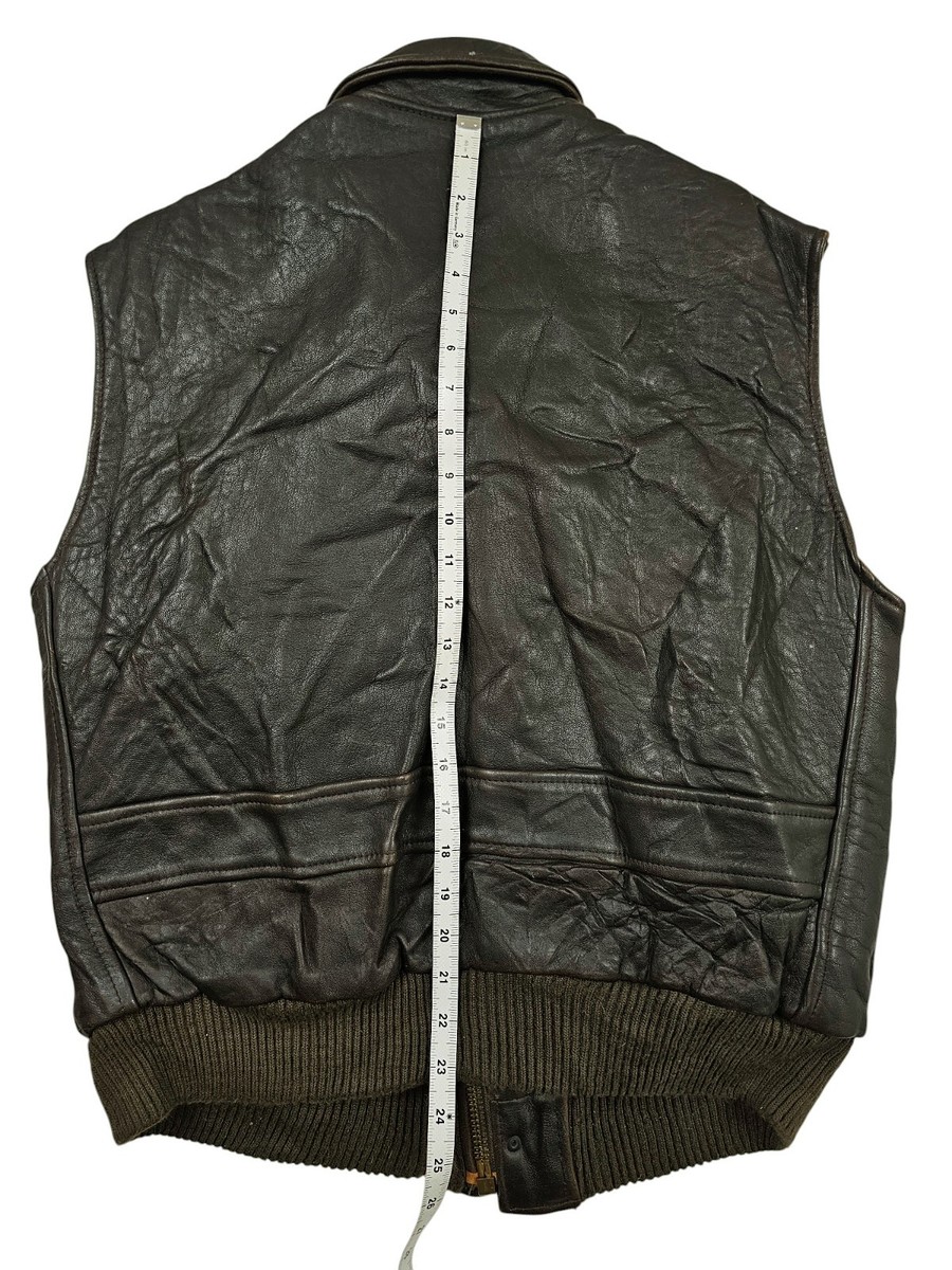 【希少】90s AVIREX TypeB-9　本革　フライトベスト　レザーベスト AVIREX アヴィレックス TYPE B-9 レザーベスト M フライト ビンテージ