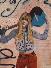 Original Art Painting On archival paper unframed 16x20 Mixed Media/Oil Painting