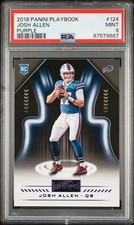 2018 Panini Playbook - Purple Variation #124 Josh Allen PSA 9 POP 18 none higher