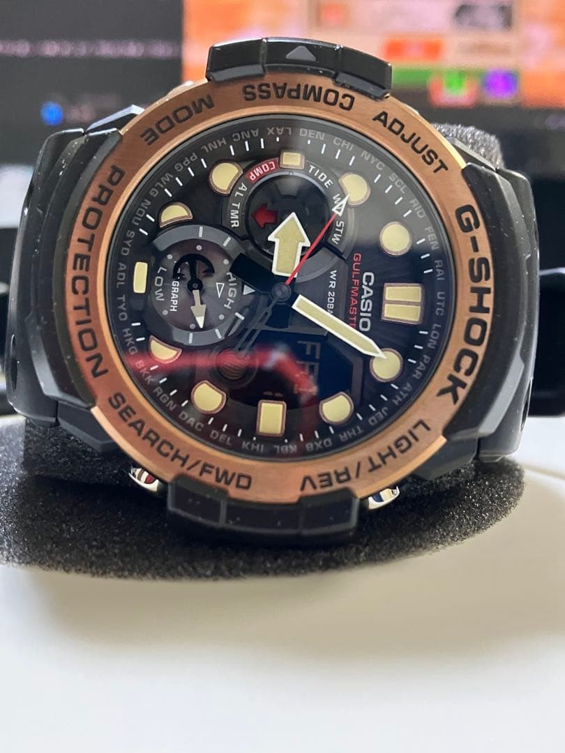 Casio G-SHOCK GULFMASTER GN-1000RG-1ADR Wristwatch Black Rose Gold