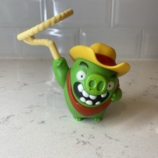Angry Birds Cowboy Green Pig Hog Action Figure Figurine McDonalds Happy Meal Toy