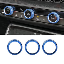 Par de decoración de botones de perilla de aire acondicionado azul para Honda HR-V HRV 2023-2026