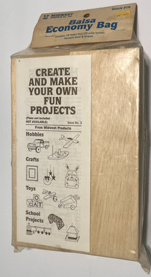 Midwest Products Co Inc Balsa Economy Bag Stock #19, Crafting, 72 Cubic Inches