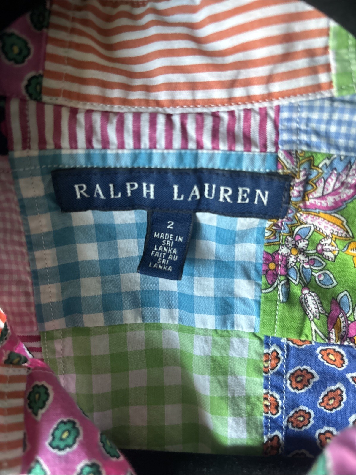 Ralph Lauren Women’s Patchwork Button Down Shirt … - image 4