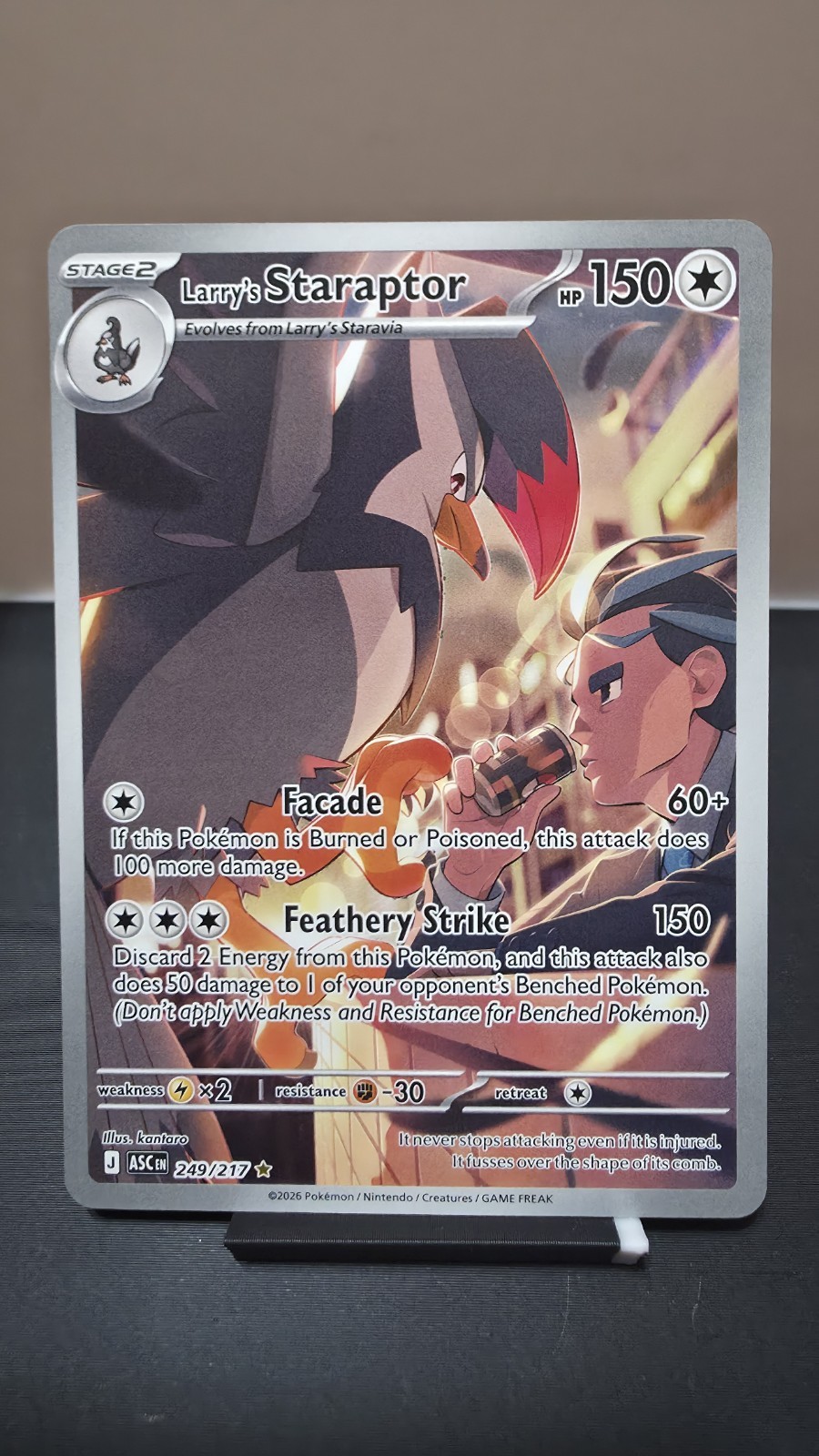 Larry’s Staraptor 249/217 - Pokemon TCG - Ascended Heroes Illustration Rare