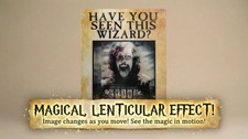 Póster Lenticular A3 de Hechicero Oscuro y Estelar – Arte Fantasía Cambiante 3D
