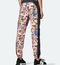 The North Face Women  s XL Pant Floral Hydrenaline Windwall Jogger Dopamine Bold