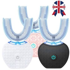 360° U-Shaped Ultra Sonic Electric Toothbrush Automatic Blue Light For Adults R