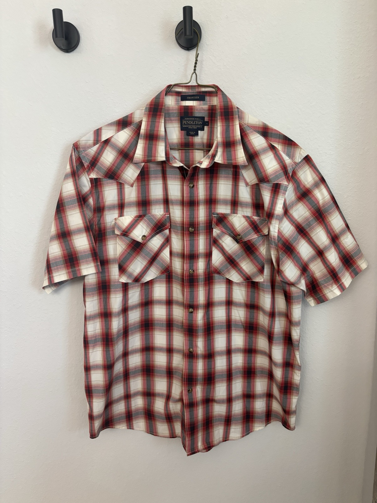 Pendleton Frontier Western Pearlsnap Work Shirt S… - image 1