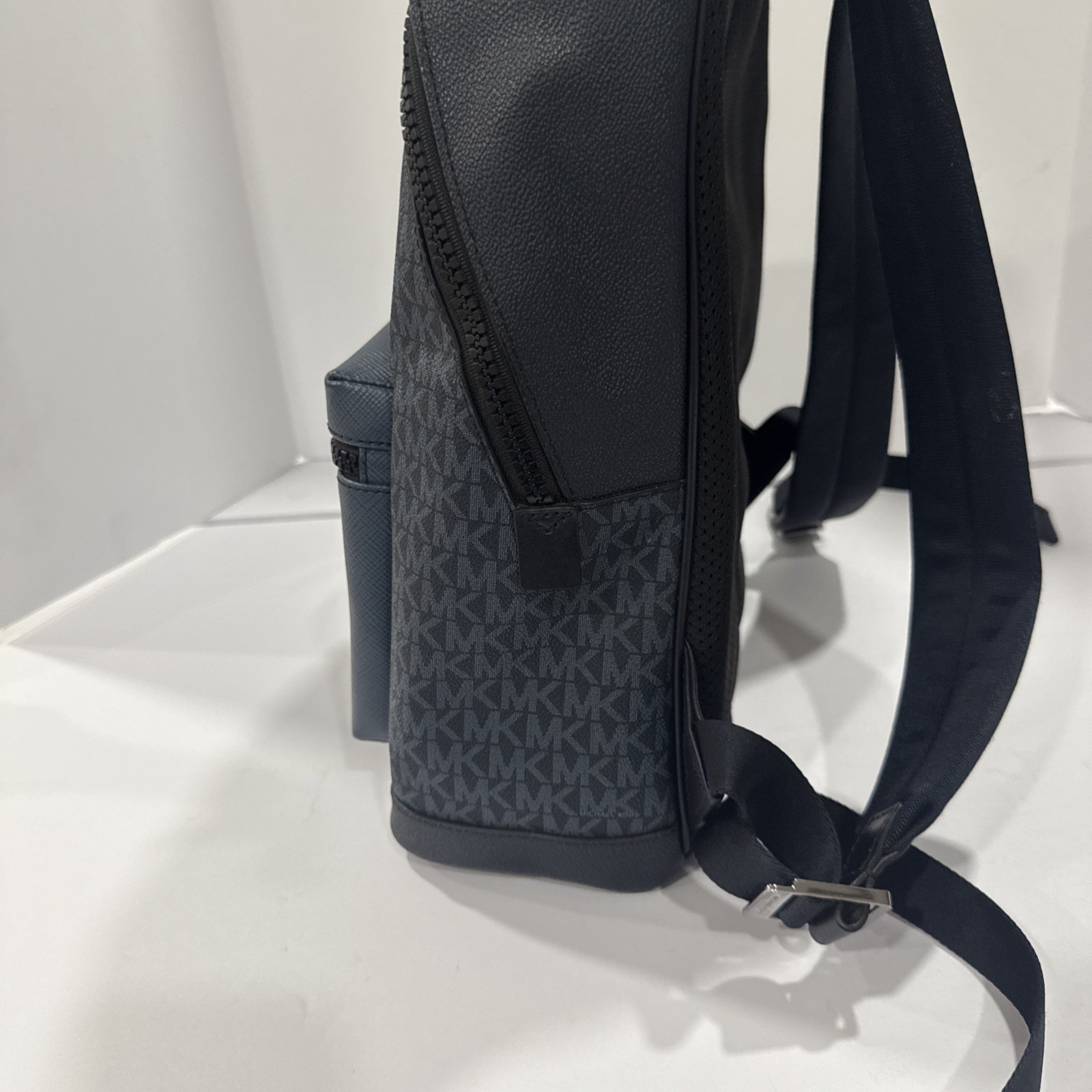 Rare Michael Kors Cooper Large Signature Jet Set Logo Backpack Unisex BalticBlue image 6