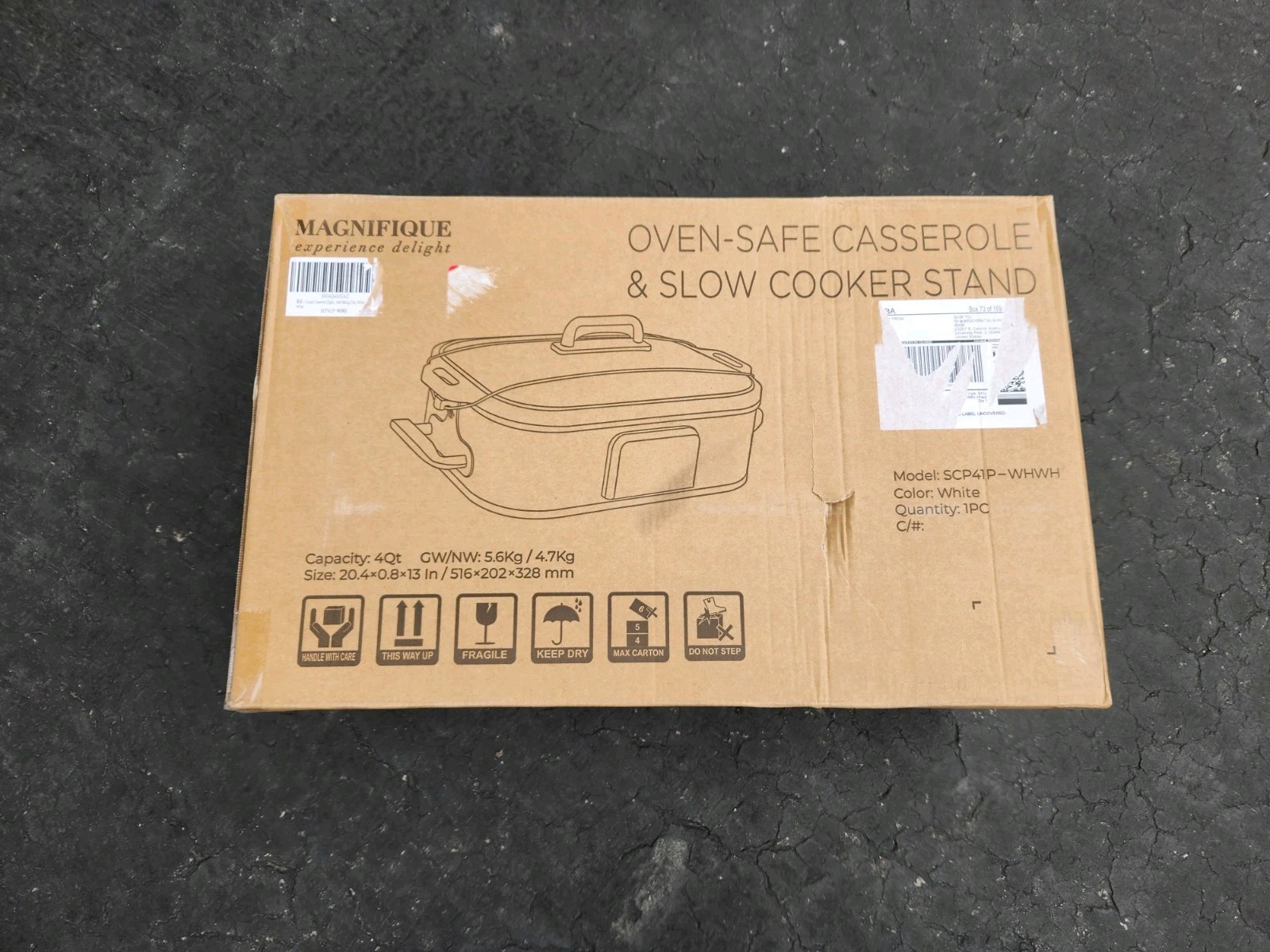 Magnifique 4 Quart Casserole Digital Slow Cooker, Premium Ceramic Bakeware