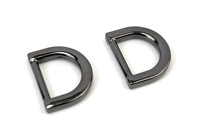 10 Pcs Heavy Duty D Rings 1/2 Inch Gunmetal Black Solid Zinc Alloy Die Casting f