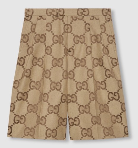Gucci Jumbo GG pantaloncino tela beige/ebano uomo Gucci taglia 46 autentico - Foto 1 di 14